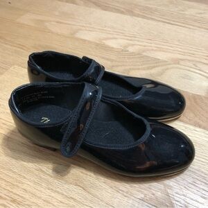 Theatricals Black Patent Tap Shoes Sz 13 Girls